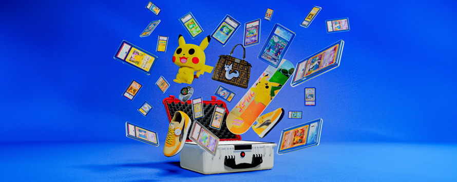 Pokémon Dag; een verzameling van verschillende objecten die worden geveild bij de 'Catch 151' veiling op eBay